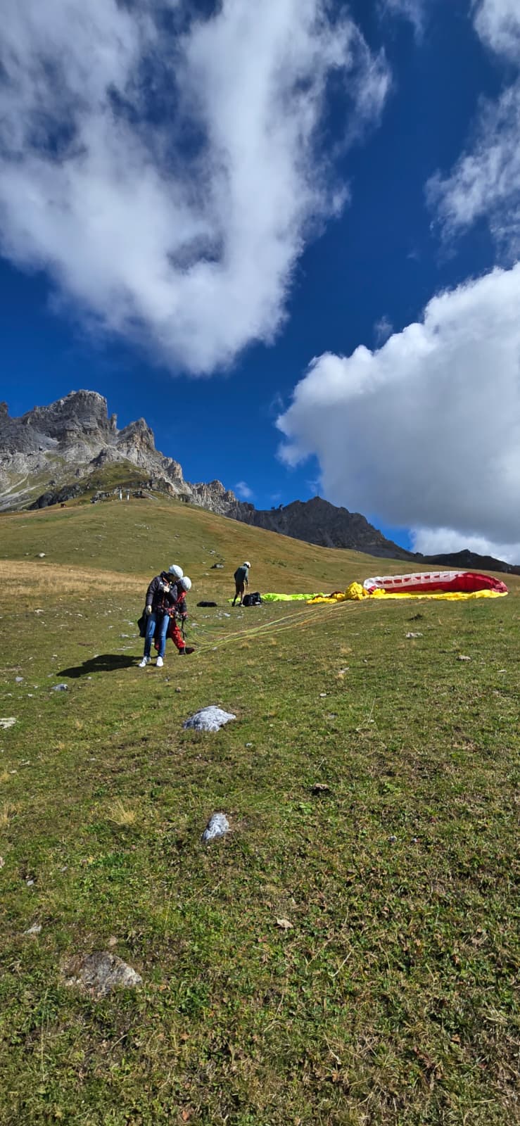 Préparation du matériel avant le décollage